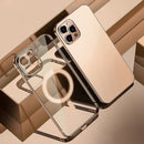 Electroplating Frosted Magsafe Magnetic Phone Case For iPhone 13 Pro Max(Gold)