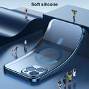 Electroplating Frosted Magsafe Magnetic Phone Case For iPhone 13 Pro Max(Silver)