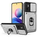 For Xiaomi Redmi Note 10 5G Sliding Camshield Card Phone Case(White)