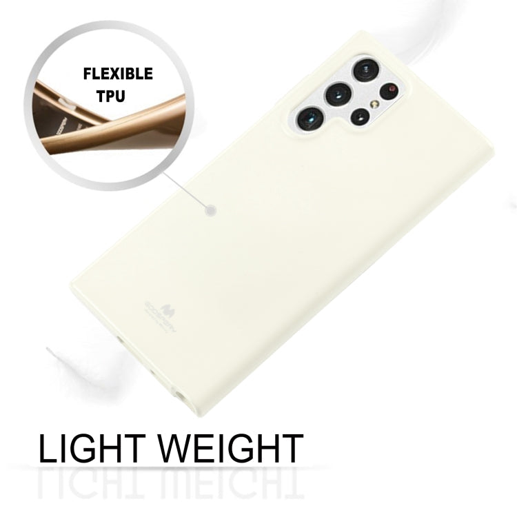 For Samsung Galaxy S22 Ultra 5G GOOSPERY PEARL JELLY Shockproof TPU Phone Case(White)