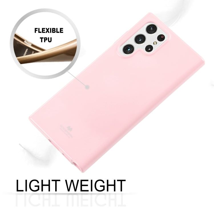 For Samsung Galaxy S22 Ultra 5G GOOSPERY PEARL JELLY Shockproof TPU Phone Case(Pink)