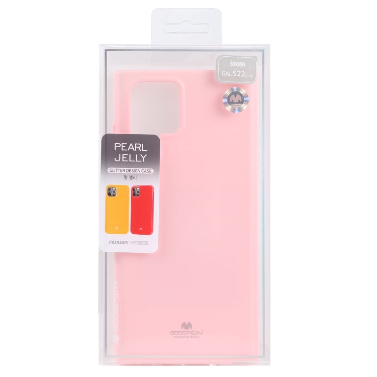 For Samsung Galaxy S22 Ultra 5G GOOSPERY PEARL JELLY Shockproof TPU Phone Case(Pink)