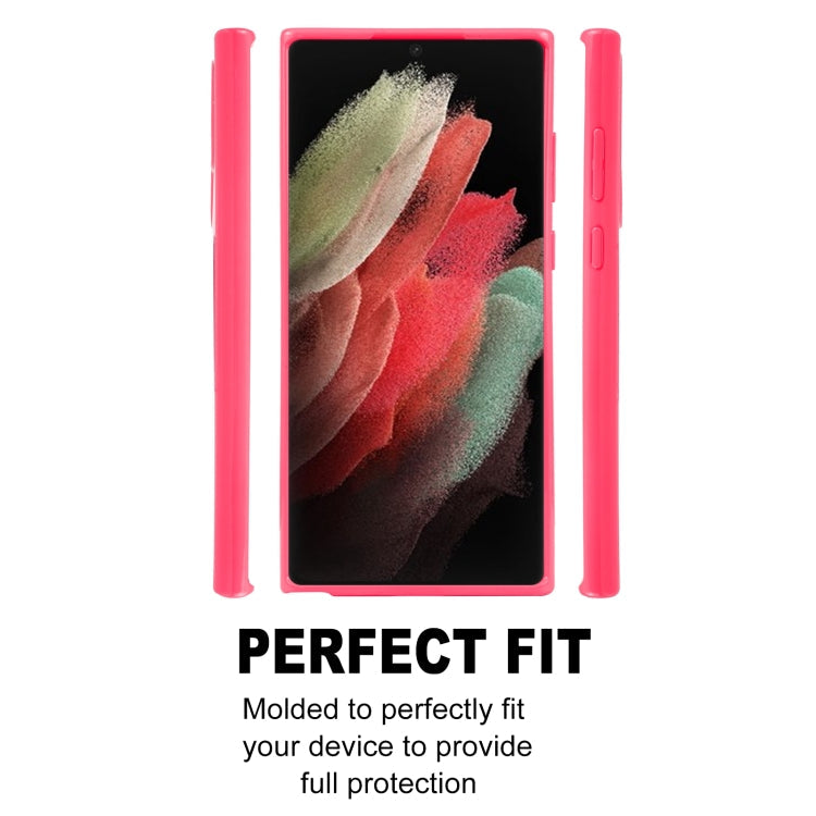 For Samsung Galaxy S22 Ultra 5G GOOSPERY PEARL JELLY Shockproof TPU Phone Case(Rose Red)