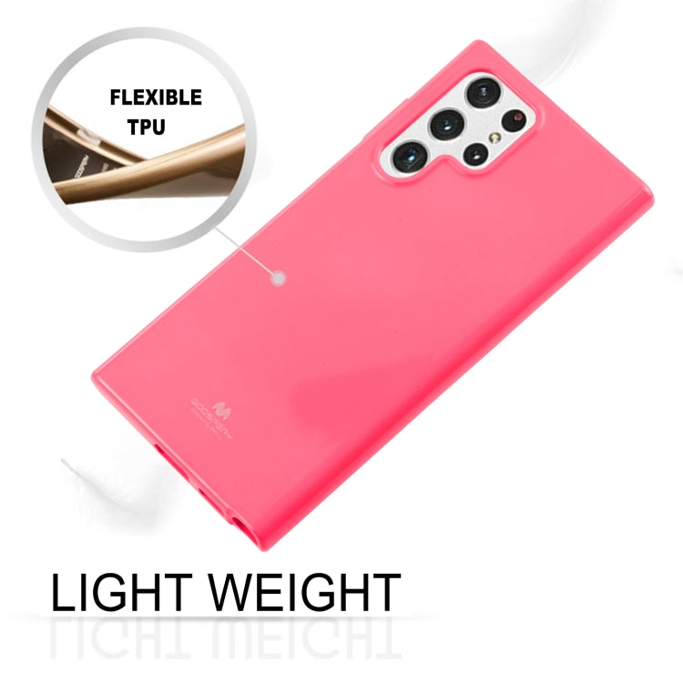 For Samsung Galaxy S22 Ultra 5G GOOSPERY PEARL JELLY Shockproof TPU Phone Case(Rose Red)