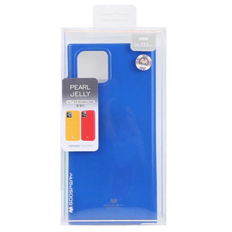 For Samsung Galaxy S22 Ultra 5G GOOSPERY PEARL JELLY Shockproof TPU Phone Case(Blue)