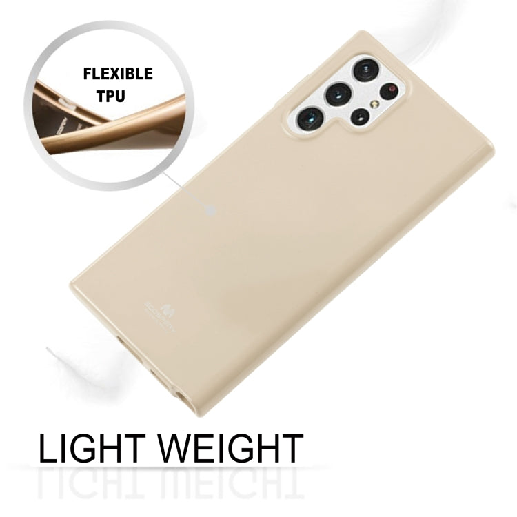 For Samsung Galaxy S22 Ultra 5G GOOSPERY PEARL JELLY Shockproof TPU Phone Case(Gold)