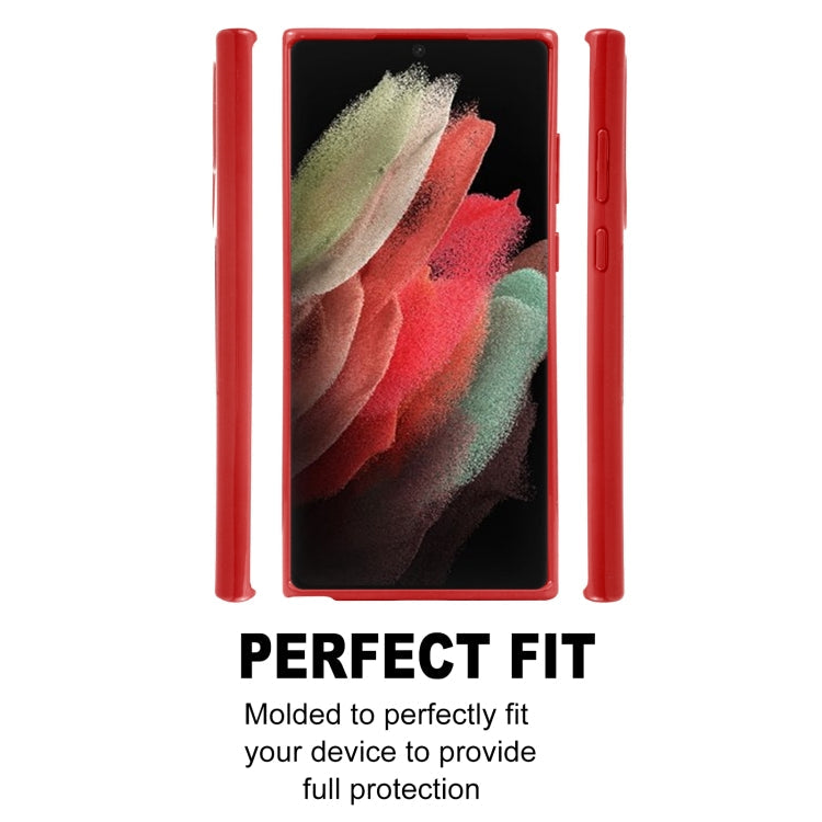 For Samsung Galaxy S22 Ultra 5G GOOSPERY PEARL JELLY Shockproof TPU Phone Case(Red)