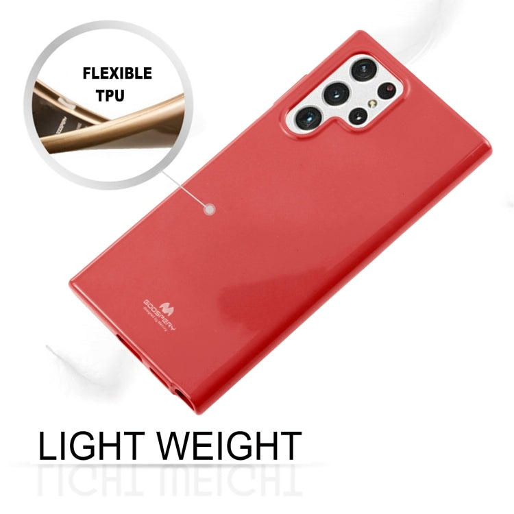 For Samsung Galaxy S22 Ultra 5G GOOSPERY PEARL JELLY Shockproof TPU Phone Case(Red)