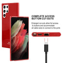 For Samsung Galaxy S22 Ultra 5G GOOSPERY PEARL JELLY Shockproof TPU Phone Case(Red)