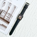 Lychee Top Layer Cowhide Watch Band For Apple Watch Series 7 41mm / 6&SE&5&4 40mm / 3&2&1 38mm(Black)