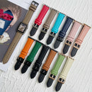 Lychee Top Layer Cowhide Watch Band For Apple Watch Series 7 41mm / 6&SE&5&4 40mm / 3&2&1 38mm(Black)