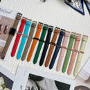 Lychee Top Layer Cowhide Watch Band For Apple Watch Series 7 41mm / 6&SE&5&4 40mm / 3&2&1 38mm(Grass Green)