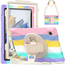 For Samsung Galaxy Tab A8 10.5 2021 Silicone + PC Tablet Case(Colorful Pink)