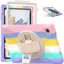 For Samsung Galaxy Tab A8 10.5 2021 Silicone + PC Tablet Case(Colorful Pink)