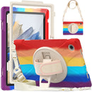 For Samsung Galaxy Tab A8 10.5 2021 Silicone + PC Tablet Case(Colorful Red)