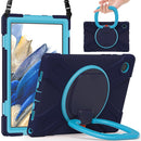 For Samsung Galaxy Tab A8 10.5 2021 Silicone + PC Tablet Case(Navy Blue + Blue)