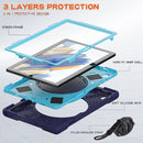 For Samsung Galaxy Tab A8 10.5 2021 Silicone + PC Tablet Case(Navy Blue + Blue)