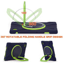 For Samsung Galaxy Tab A8 10.5 2021 Silicone + PC Tablet Case(Navy Blue + Lime)