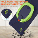 For Samsung Galaxy Tab A8 10.5 2021 Silicone + PC Tablet Case(Navy Blue + Lime)