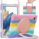 For Samsung Galaxy Tab A8 10.5 2021 Silicone + PC Tablet Case(Colorful Pink)
