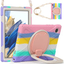 For Samsung Galaxy Tab A8 10.5 2021 Silicone + PC Tablet Case(Colorful Pink)