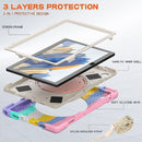 For Samsung Galaxy Tab A8 10.5 2021 Silicone + PC Tablet Case(Colorful Pink)
