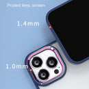 Colorful Metal Lens Ring Phone Case For iPhone 12 / 12 Pro(Black)