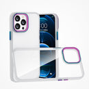Colorful Metal Lens Ring Phone Case For iPhone 12 Pro Max(Translucent)