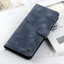 For Samsung Galaxy A73 5G Antelope Texture Magnetic Buckle Flip Leather Phone Case(Blue)