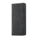For Samsung Galaxy S22 Ultra LC.IMEEKE Soft PU + TPU Magnetic Skin-friendly Feeling Leather Phone Case(Black)