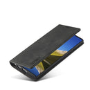For Samsung Galaxy S22 Ultra LC.IMEEKE Soft PU + TPU Magnetic Skin-friendly Feeling Leather Phone Case(Black)
