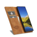 For Samsung Galaxy S22 LC.IMEEKE Soft PU + TPU Magnetic Skin-friendly Feeling Leather Phone Case(Dack Brown)