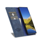 For Samsung Galaxy S22 LC.IMEEKE Soft PU + TPU Magnetic Skin-friendly Feeling Leather Phone Case(Blue)