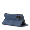 For Samsung Galaxy S22 LC.IMEEKE Soft PU + TPU Magnetic Skin-friendly Feeling Leather Phone Case(Blue)