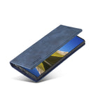 For Samsung Galaxy S22 LC.IMEEKE Soft PU + TPU Magnetic Skin-friendly Feeling Leather Phone Case(Blue)