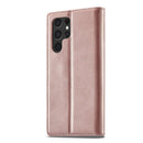 For Samsung Galaxy S22 LC.IMEEKE Soft PU + TPU Magnetic Skin-friendly Feeling Leather Phone Case(Rose Gold)