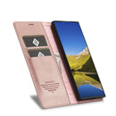 For Samsung Galaxy S22 LC.IMEEKE Soft PU + TPU Magnetic Skin-friendly Feeling Leather Phone Case(Rose Gold)