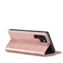 For Samsung Galaxy S22 LC.IMEEKE Soft PU + TPU Magnetic Skin-friendly Feeling Leather Phone Case(Rose Gold)