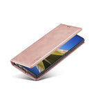 For Samsung Galaxy S22 LC.IMEEKE Soft PU + TPU Magnetic Skin-friendly Feeling Leather Phone Case(Rose Gold)