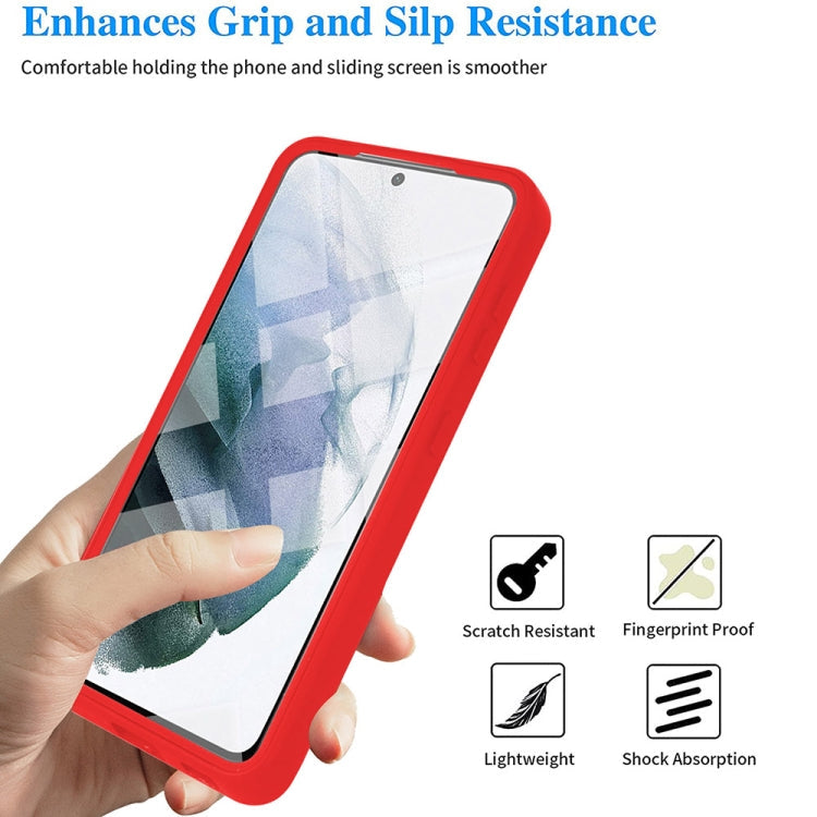 For Samsung Galaxy S21 5G Acrylic + TPU 360 Degrees Full Coverage Shockproof Phone Case(Black)