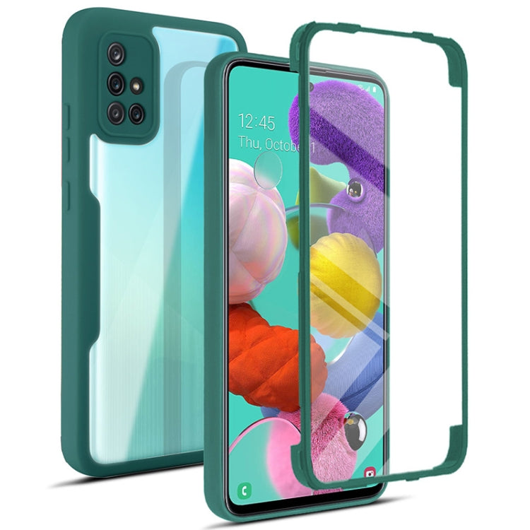 For Samsung Galaxy A51 4G Acrylic + TPU 360 Degrees Full Coverage Shockproof Phone Case(Green)