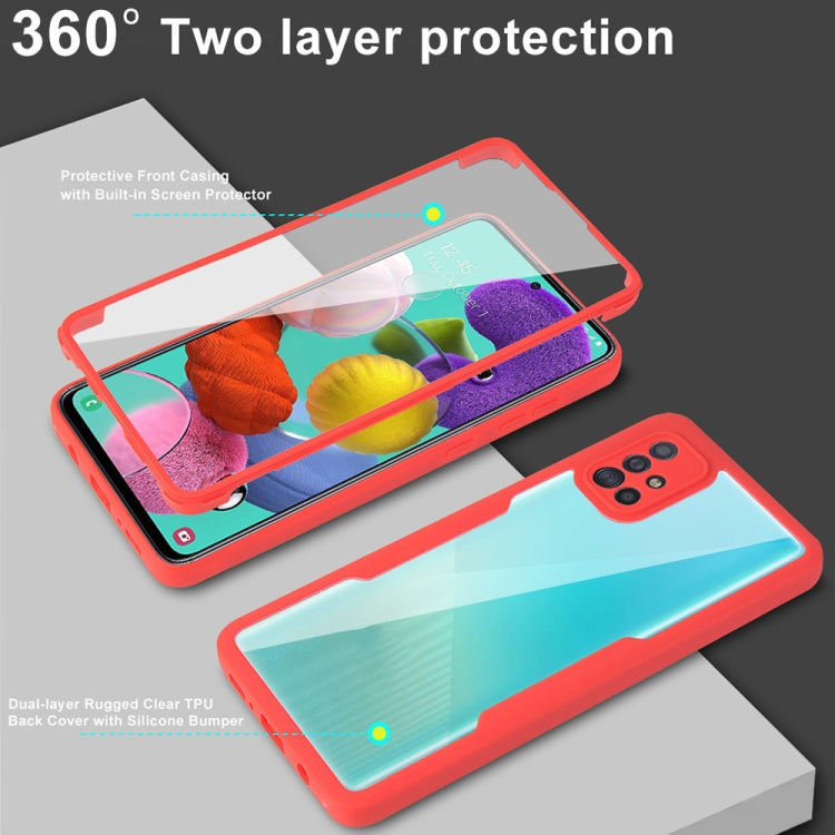 For Samsung Galaxy A51 4G Acrylic + TPU 360 Degrees Full Coverage Shockproof Phone Case(Blue)