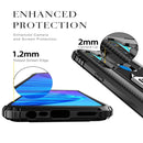 For OPPO Realme 5 Carbon Fiber Protective Case with 360 Degree Rotating Ring Holder(Black)