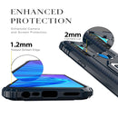 For OPPO Realme 5 Carbon Fiber Protective Case with 360 Degree Rotating Ring Holder(Blue)