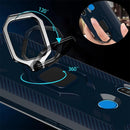 For OPPO Realme 5 Carbon Fiber Protective Case with 360 Degree Rotating Ring Holder(Blue)