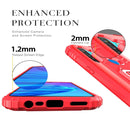 For OPPO Realme 5 Carbon Fiber Protective Case with 360 Degree Rotating Ring Holder(Red)