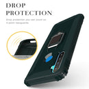 For OPPO Realme 5 Carbon Fiber Protective Case with 360 Degree Rotating Ring Holder(Green)