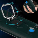 For OPPO Realme 5 Carbon Fiber Protective Case with 360 Degree Rotating Ring Holder(Green)