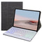 For Microsoft Surface Go 3 / 2 / 1 SFGOS Tri-color Backlit Tree Texture Bluetooth Keyboard Leather Case(Black + White)