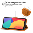 Leather Phone Case For Alcatel 3L 2021 / 1S 2021 / Vodafone Smart V12(Brown)